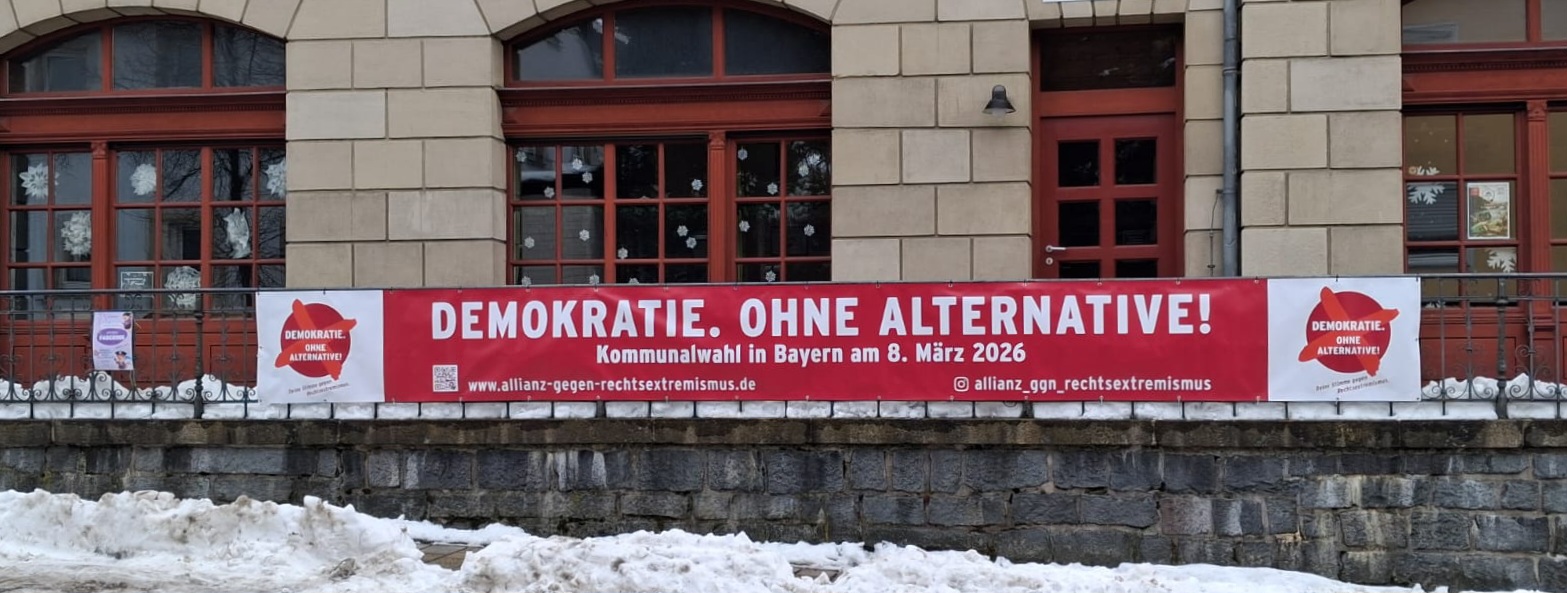 Banner der Allianz gegen Rechtsextremismus